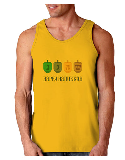 Happy Hanukkah Dreidels Loose Tank Top-Loose Tank Top-TooLoud-Gold-Small-Davson Sales