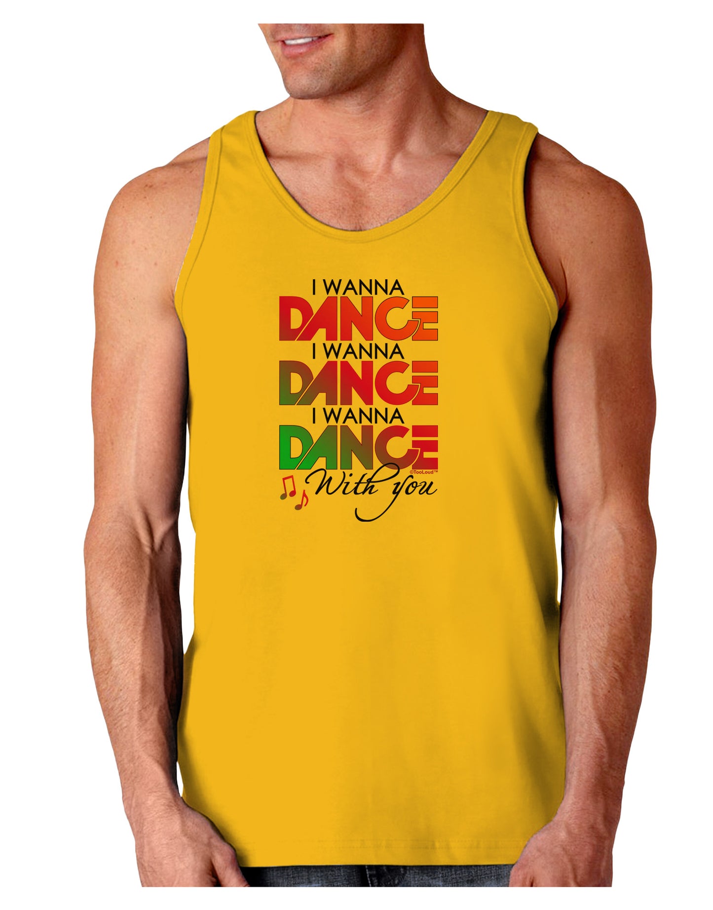 I Wanna Dance With You Loose Tank Top-Loose Tank Top-TooLoud-Gold-Small-Davson Sales
