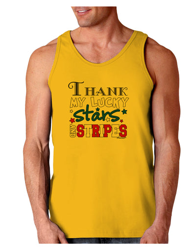 Thank My Lucky Stars and Stripes Color Loose Tank Top by TooLoud-Loose Tank Top-TooLoud-Gold-Small-Davson Sales