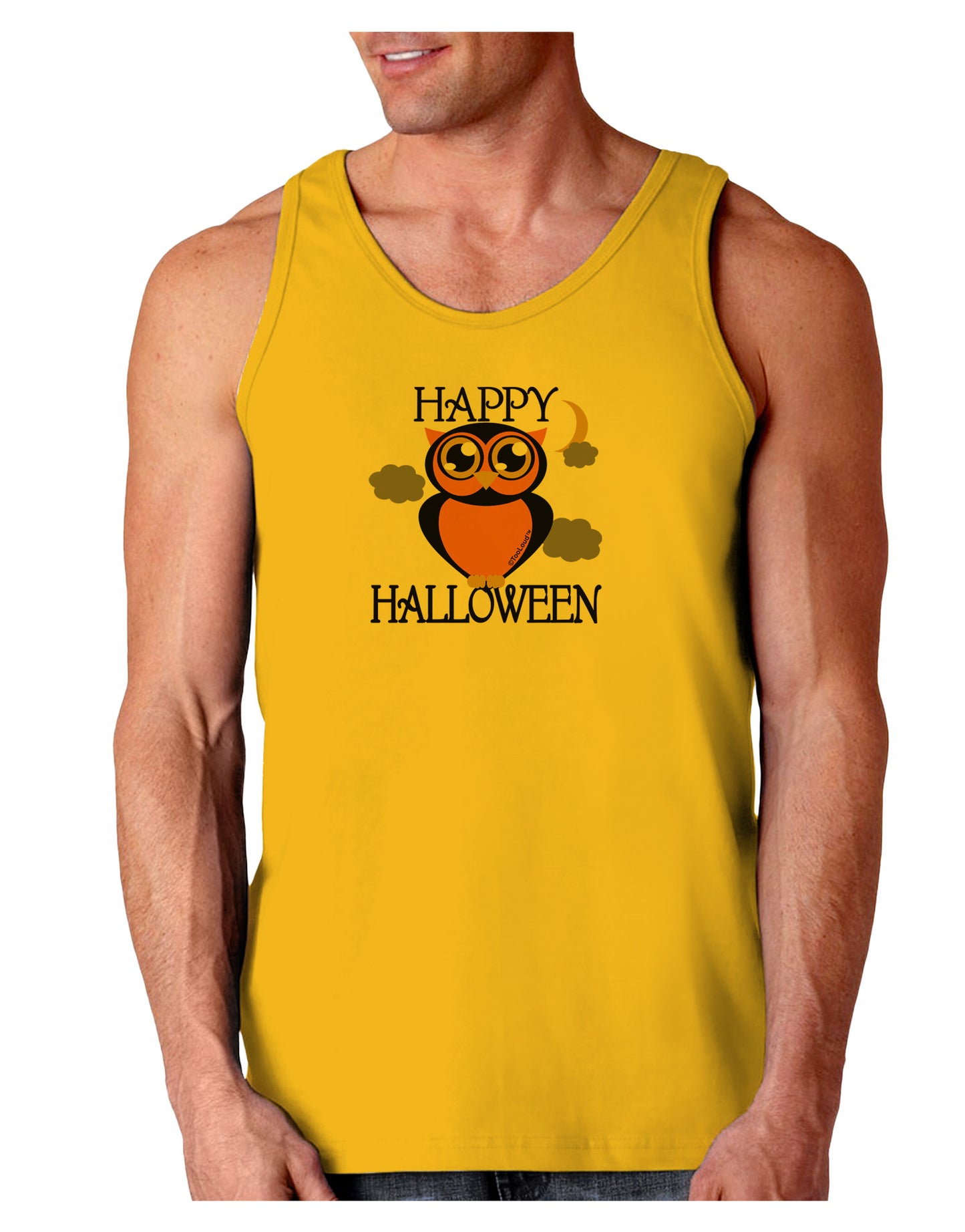 Owl Orange Text Loose Tank Top-Loose Tank Top-TooLoud-Gold-Small-Davson Sales