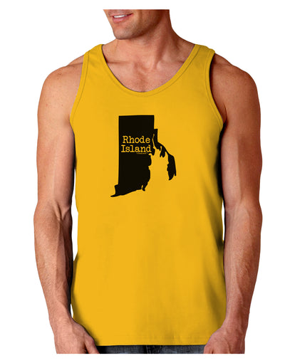 Rhode Island - United States Shape Loose Tank Top by TooLoud-Loose Tank Top-TooLoud-Gold-Small-Davson Sales