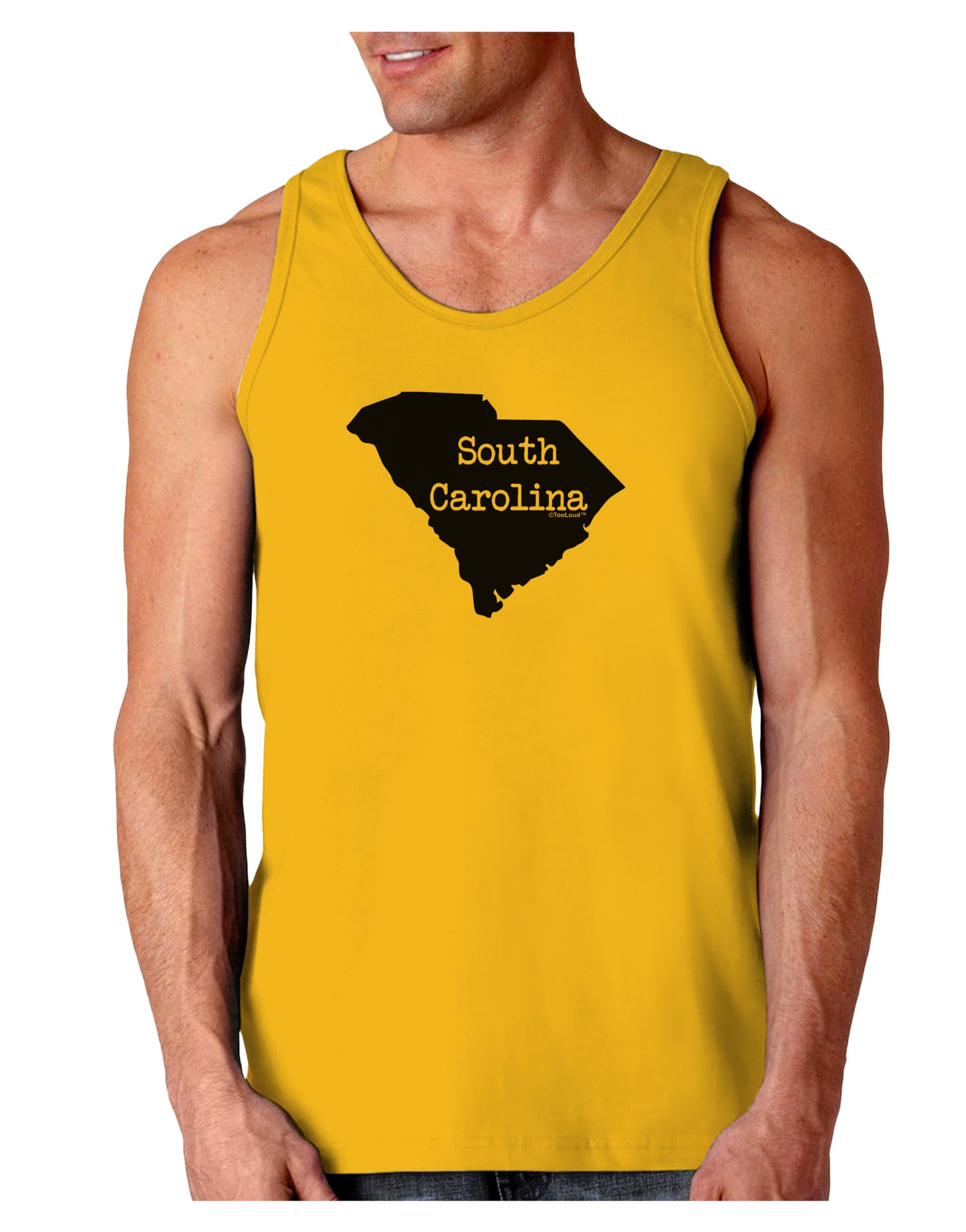 South Carolina - United States Shape Loose Tank Top by TooLoud-Loose Tank Top-TooLoud-Gold-Small-Davson Sales