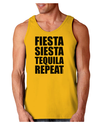 Fiesta Siesta Tequila Repeat Loose Tank Top by TooLoud-Loose Tank Top-TooLoud-Gold-Small-Davson Sales