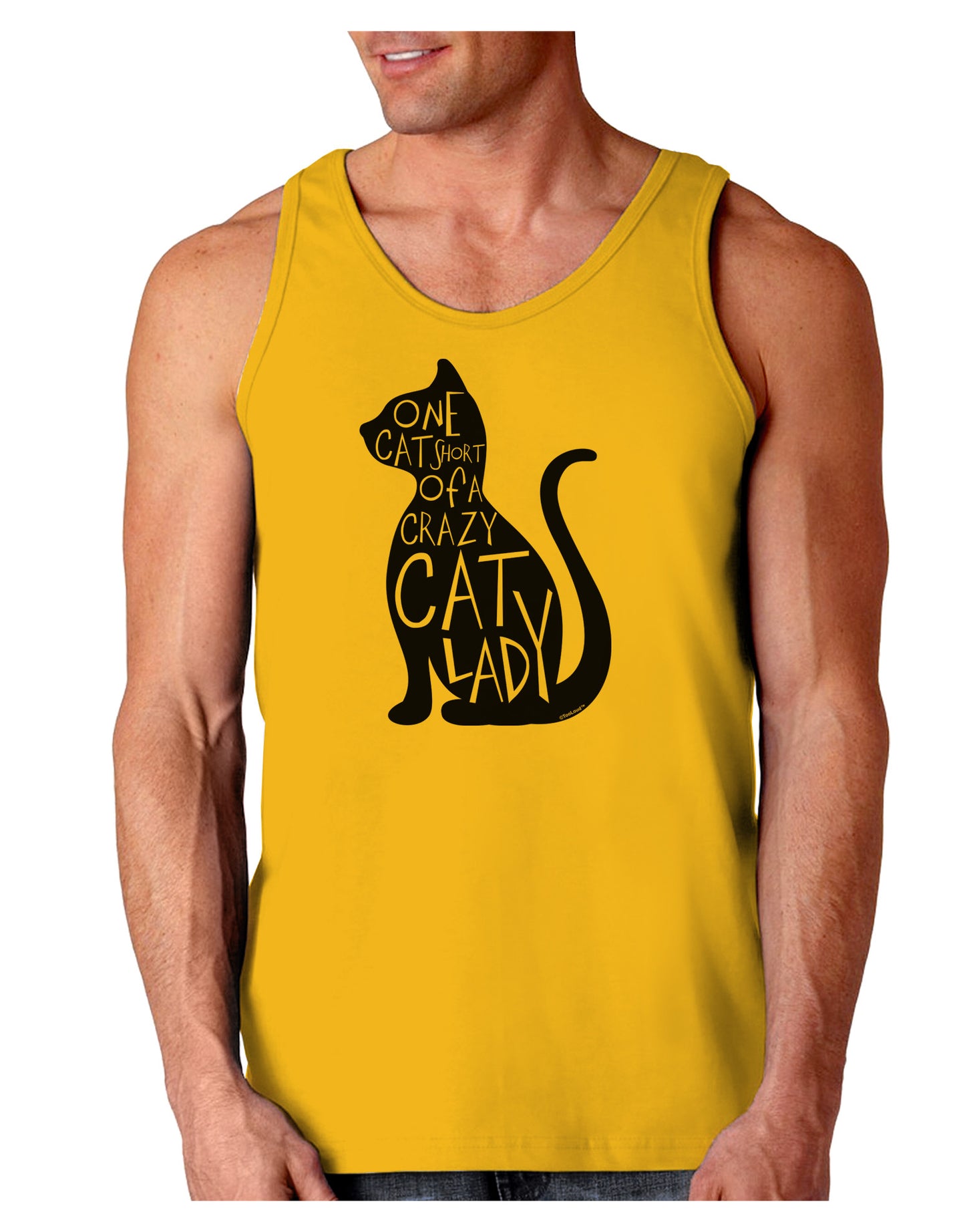 One Cat Short Of A Crazy Cat Lady Loose Tank Top-Loose Tank Top-TooLoud-Gold-Small-Davson Sales