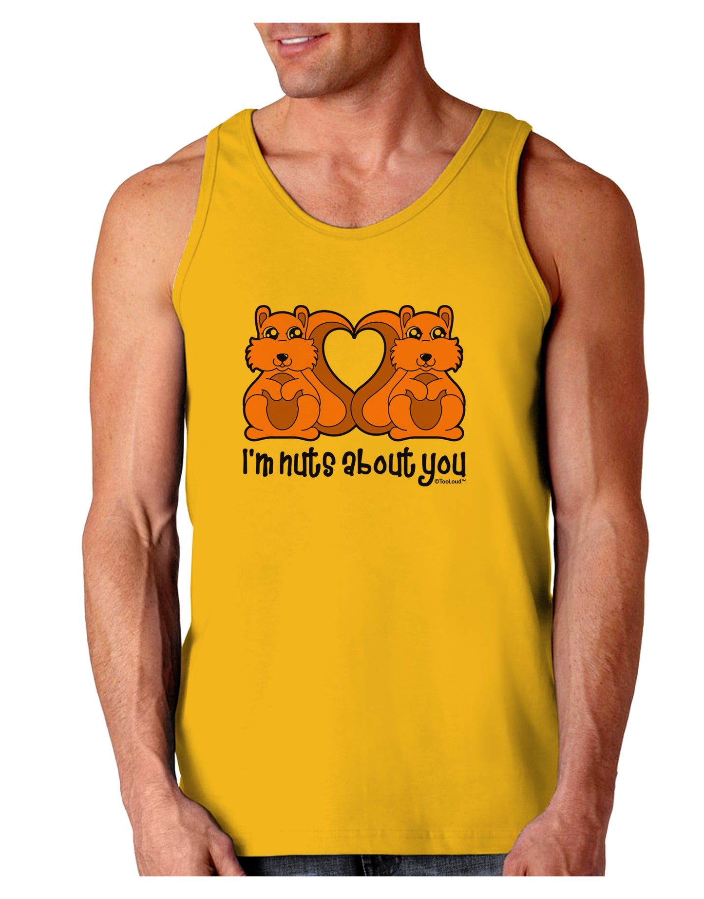 Cute Squirrels - I'm Nuts About You Loose Tank Top by TooLoud-Loose Tank Top-TooLoud-Gold-Small-Davson Sales