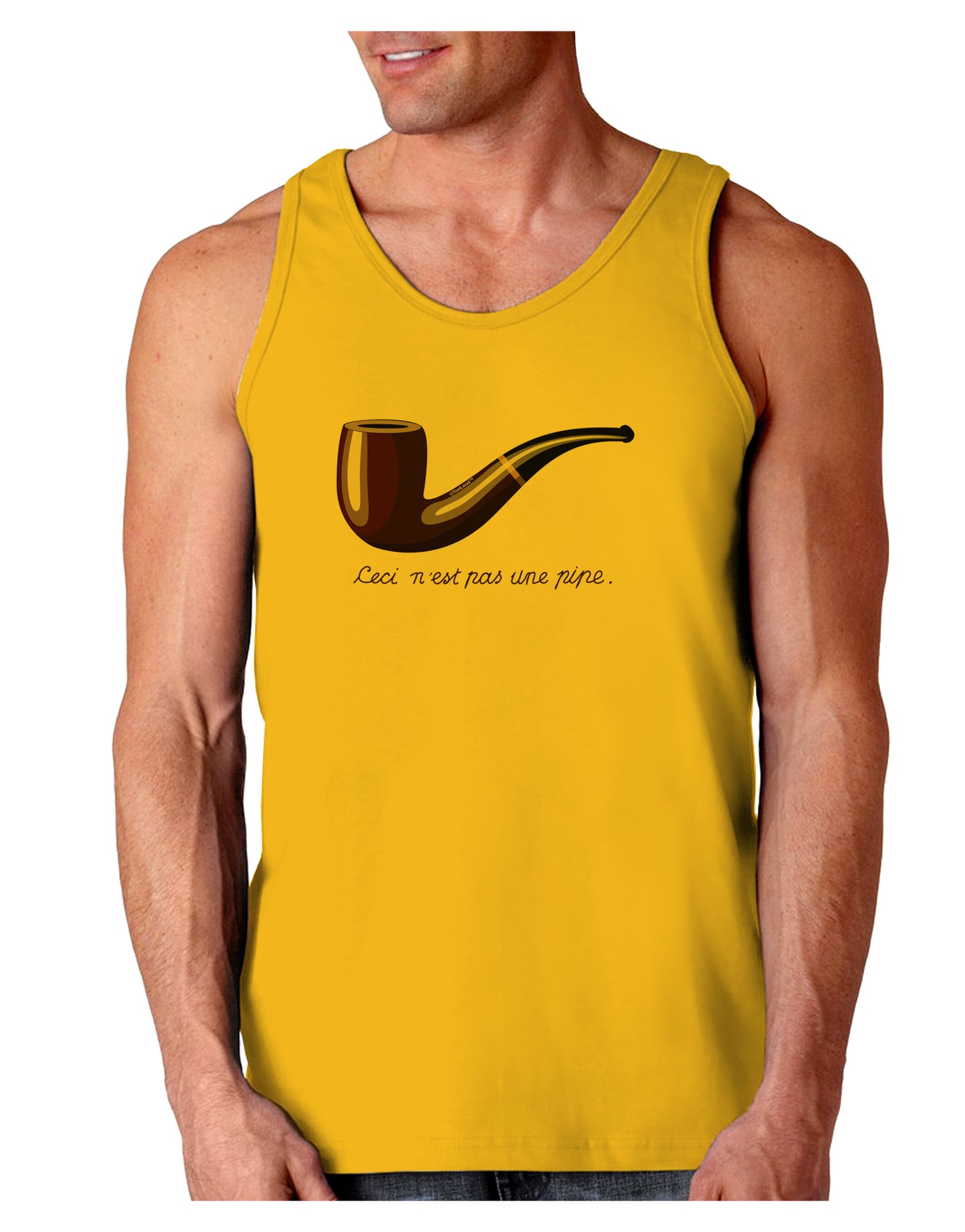 Ceci n'est pas une pipe Loose Tank Top-Loose Tank Top-TooLoud-Gold-Small-Davson Sales