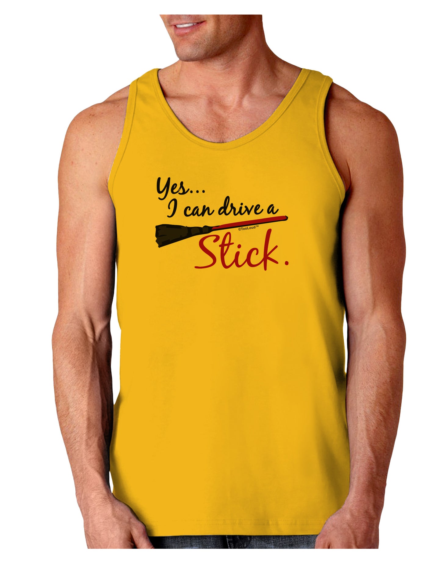 Drive Stick Pink Loose Tank Top-Loose Tank Top-TooLoud-Gold-Small-Davson Sales