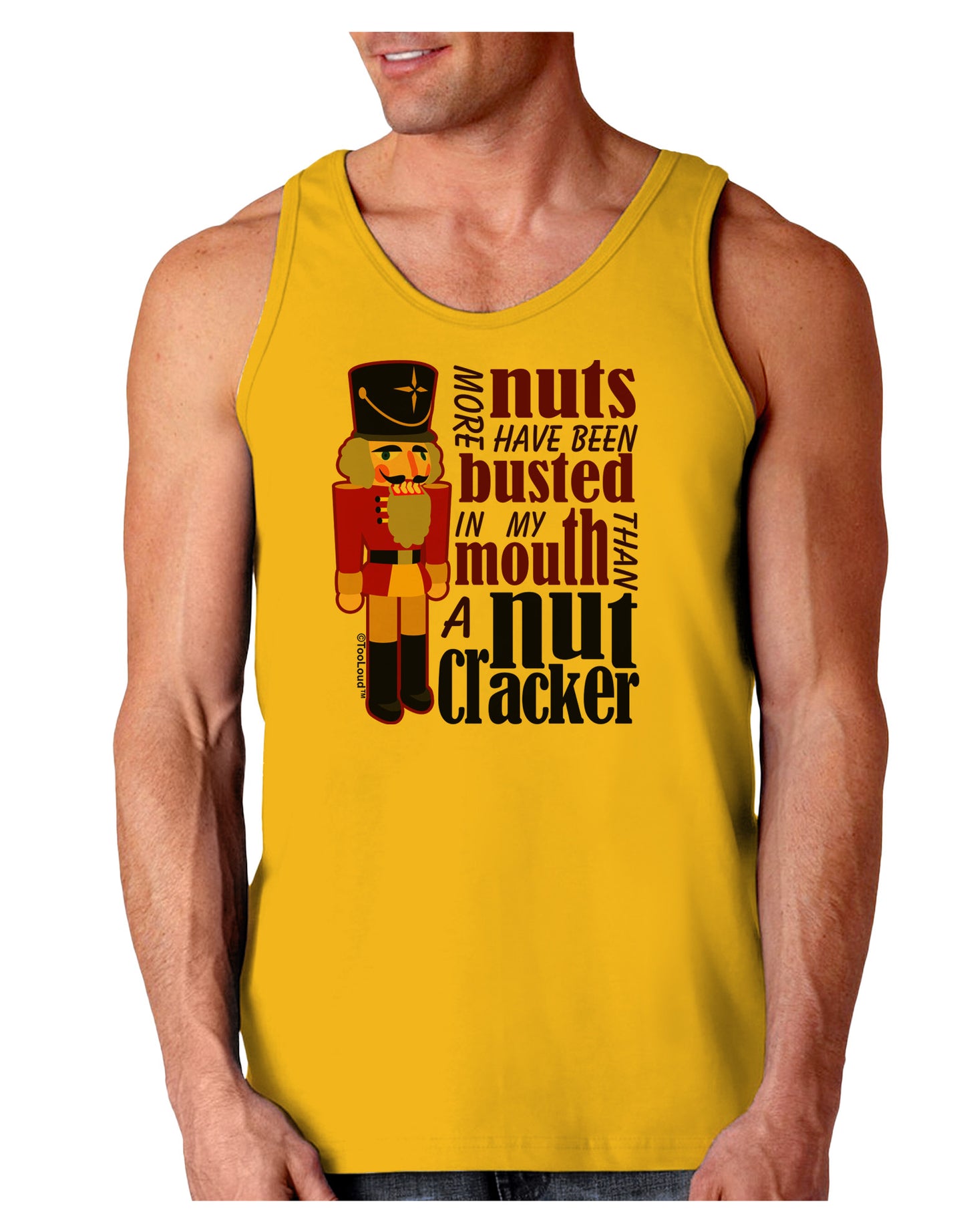 More Nuts Busted - My Mouth Loose Tank Top by-Loose Tank Top-TooLoud-Gold-Small-Davson Sales