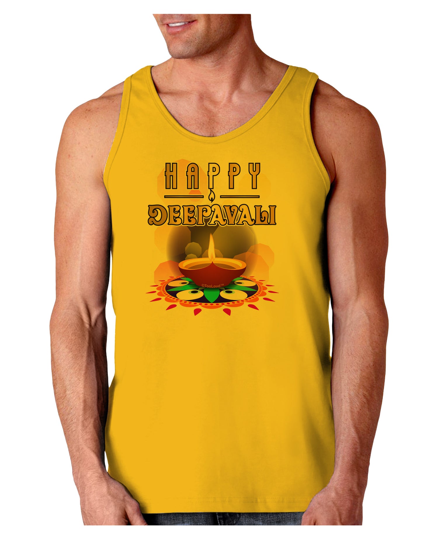 Happy Deepavali - Rangoli and Diya Loose Tank Top by-Loose Tank Top-TooLoud-Gold-Small-Davson Sales