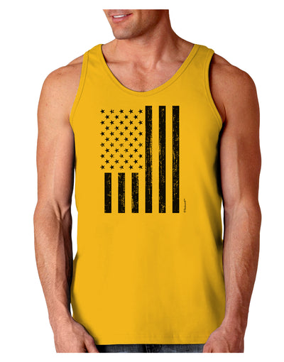 Stamp Style American Flag - Distressed Loose Tank Top by TooLoud-Loose Tank Top-TooLoud-Gold-Small-Davson Sales