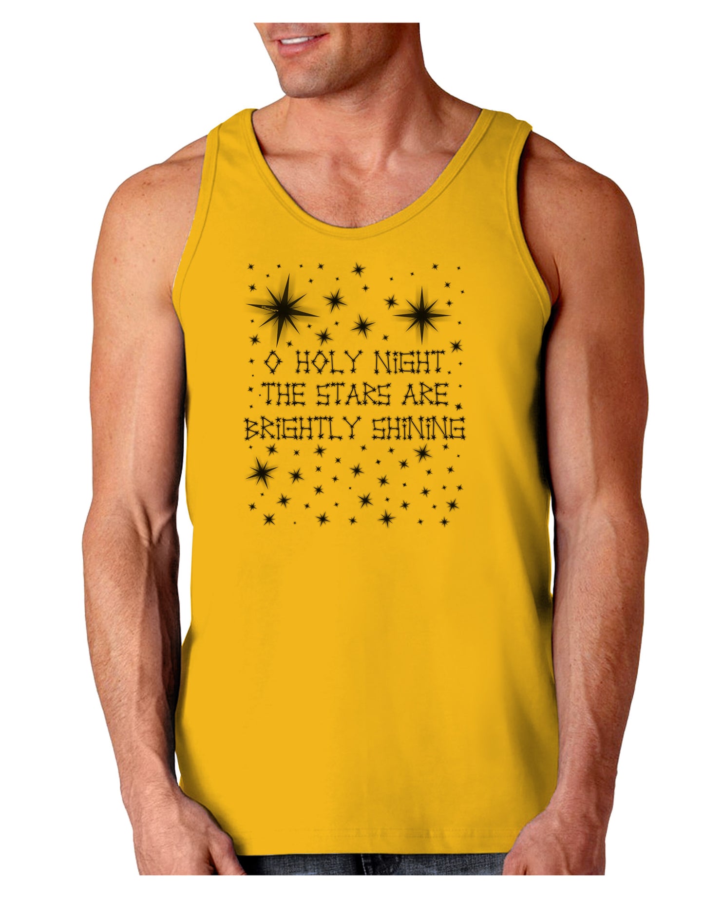 O Holy Night Shining Christmas Stars Loose Tank Top-Loose Tank Top-TooLoud-Gold-Small-Davson Sales