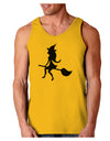 Cute Witch on Broom Silhouette Halloween Loose Tank Top-Loose Tank Top-TooLoud-Gold-Small-Davson Sales