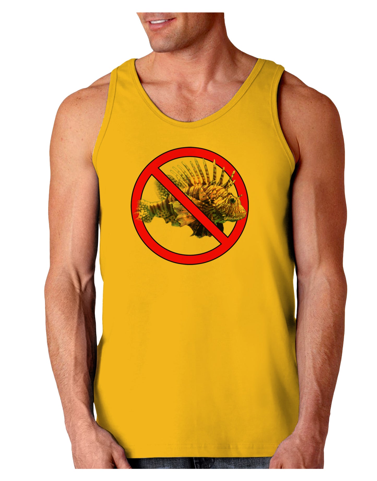 No Lionfish Loose Tank Top-Loose Tank Top-TooLoud-Gold-Small-Davson Sales
