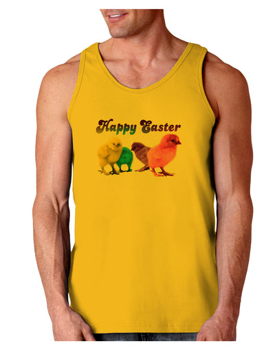 Happy Easter Peepers Loose Tank Top-Mens-LooseTanktops-TooLoud-Gold-Small-Davson Sales