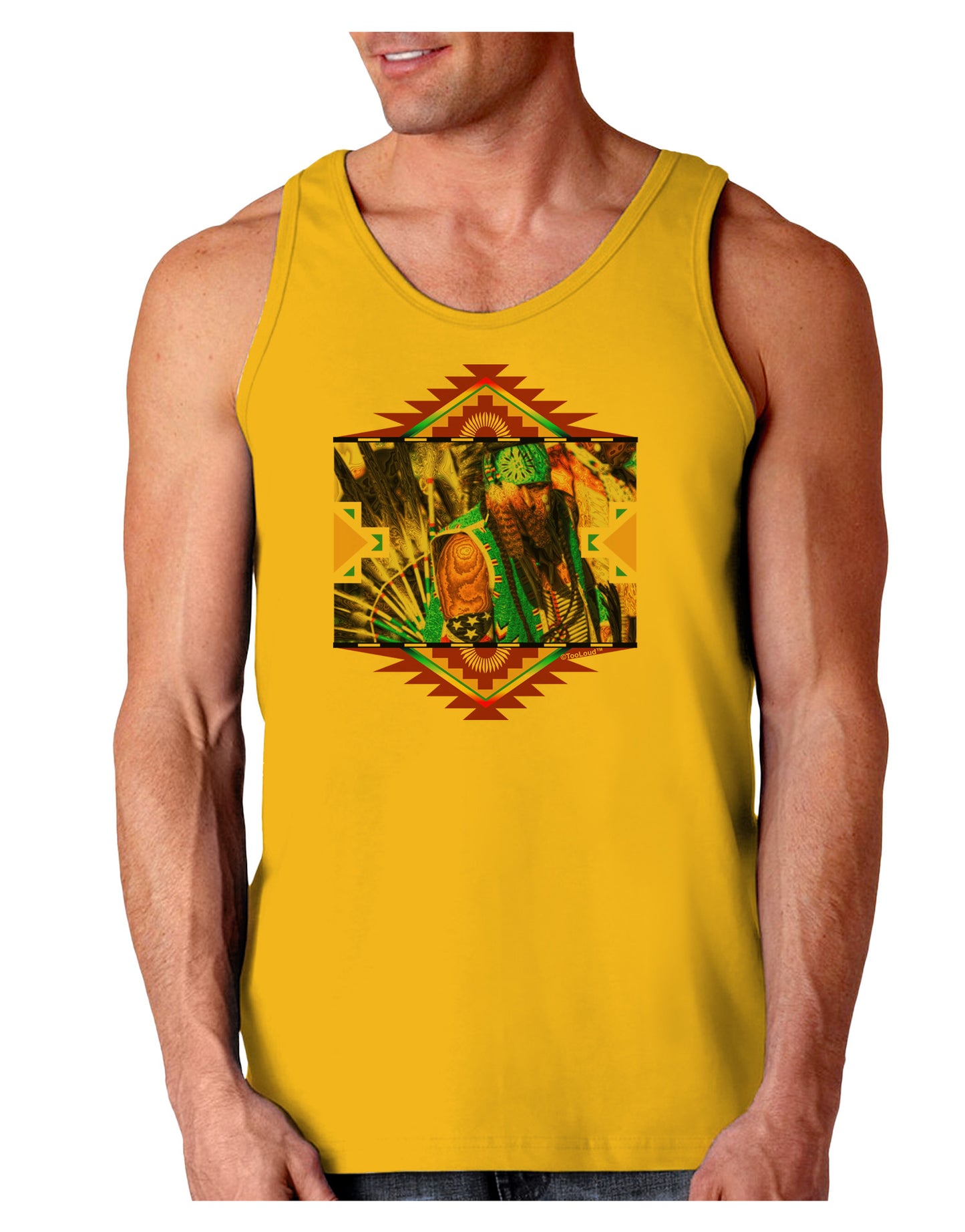 Native American Dancer 2 Loose Tank Top-Loose Tank Top-TooLoud-Gold-Small-Davson Sales