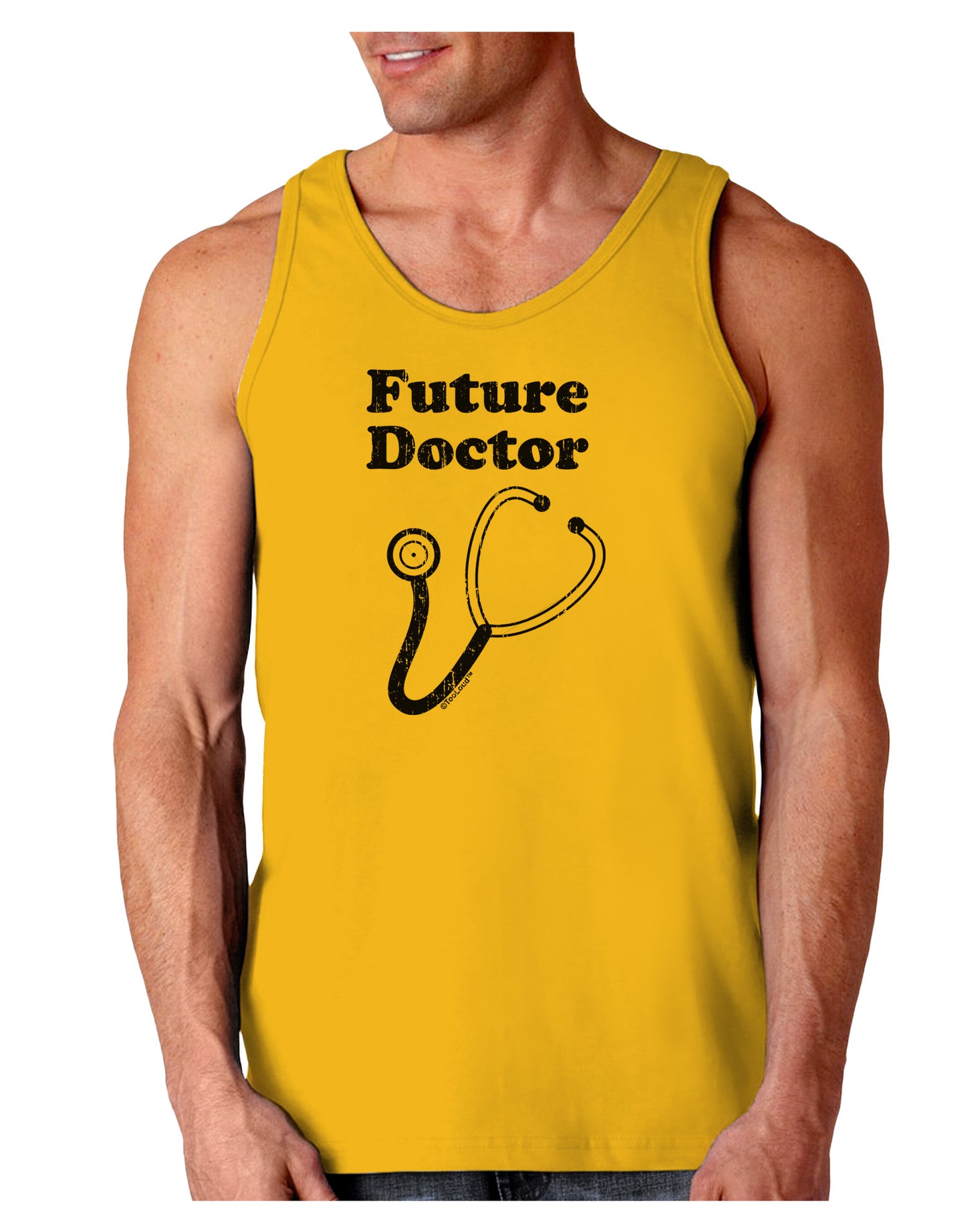 Future Doctor Distressed Loose Tank Top-Loose Tank Top-TooLoud-Gold-Small-Davson Sales