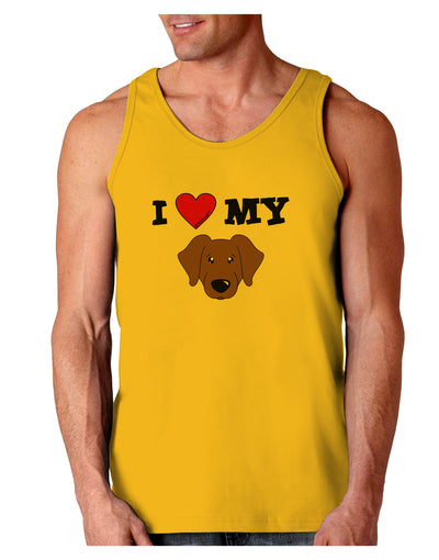 I Heart My - Cute Chocolate Labrador Retriever Dog Loose Tank Top by TooLoud-Loose Tank Top-TooLoud-Gold-Small-Davson Sales