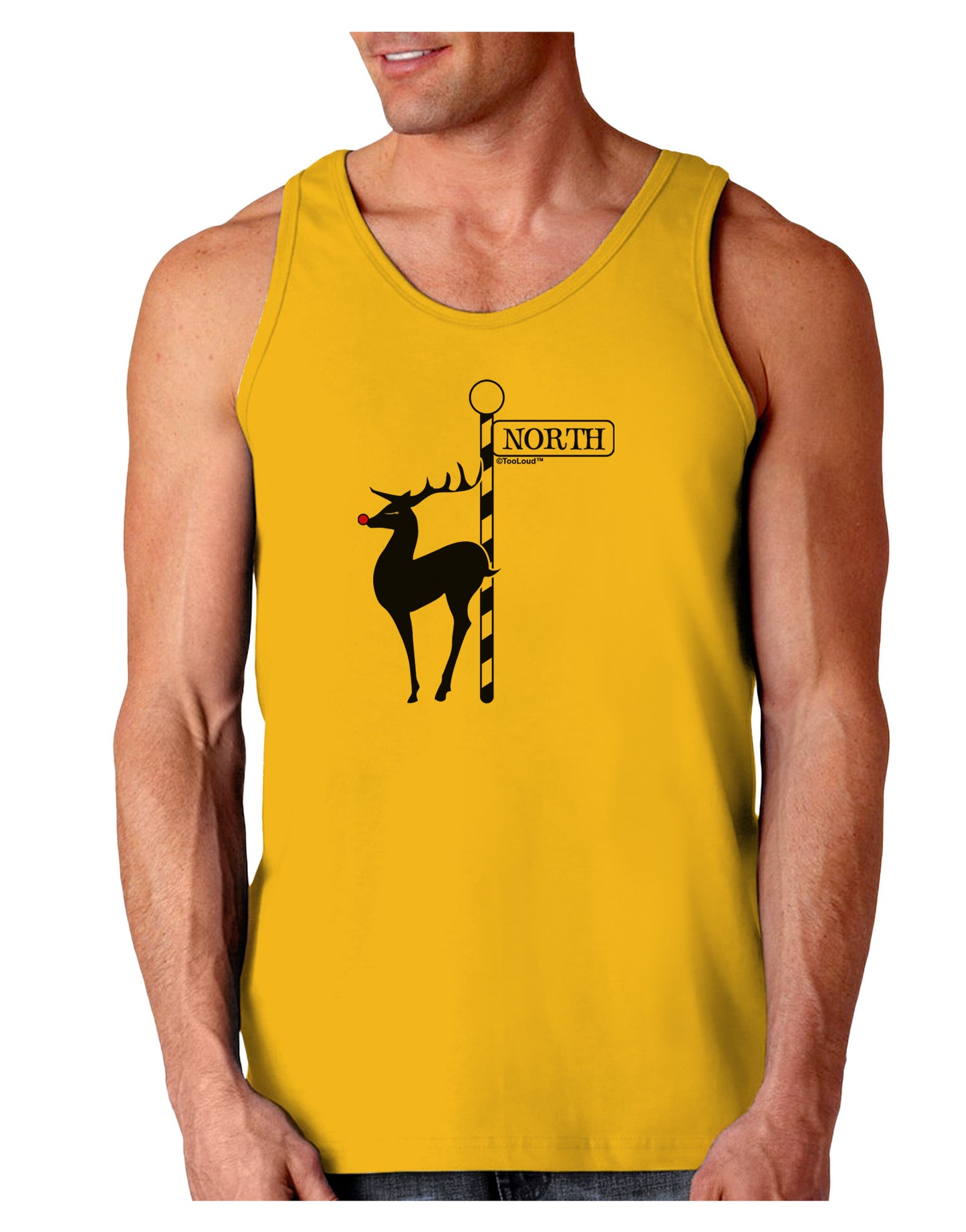 Rudolf the Ratchet Reindeer Loose Tank Top-Loose Tank Top-TooLoud-Gold-Small-Davson Sales