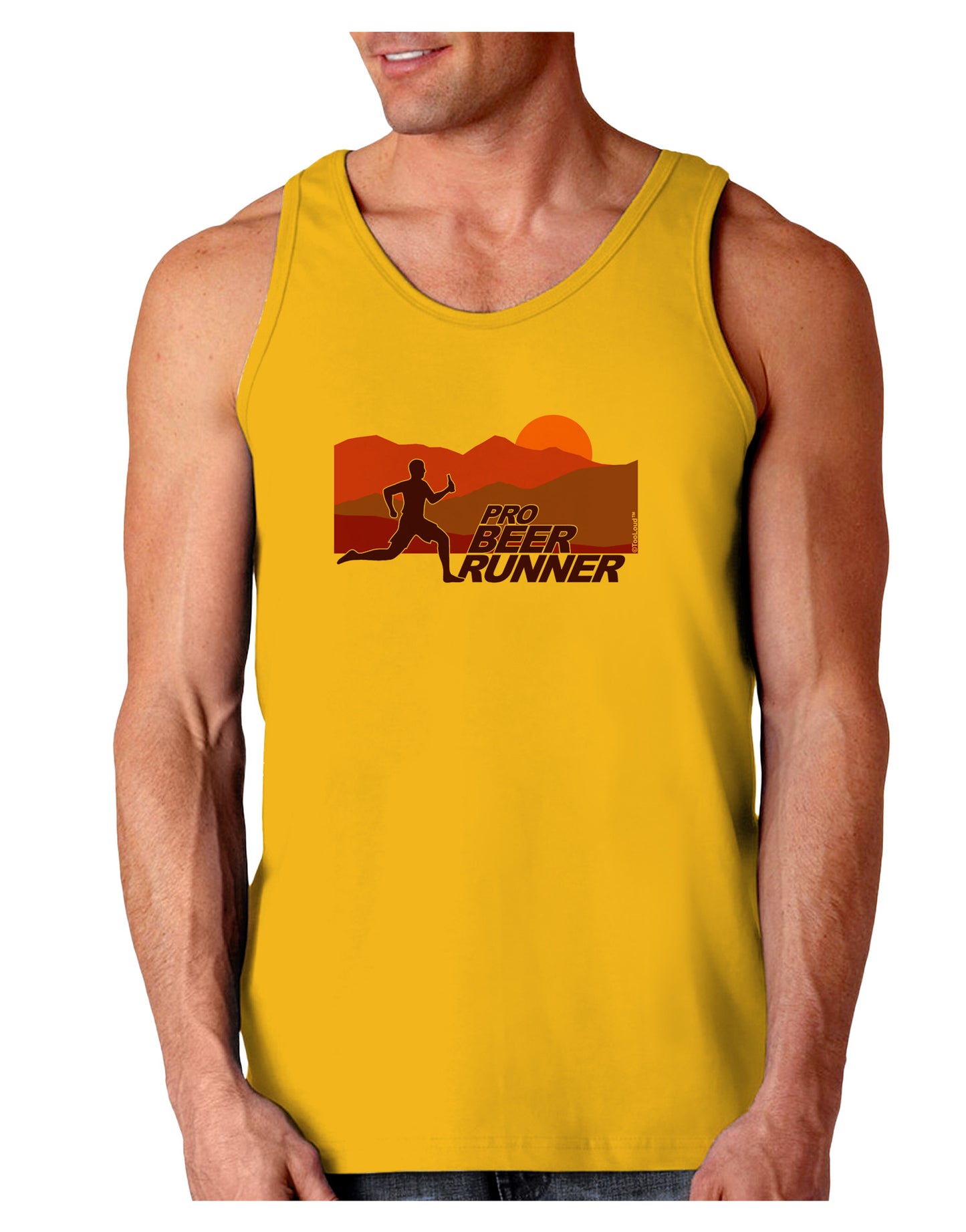 Pro Beer Runner Man Loose Tank Top-Loose Tank Top-TooLoud-Gold-Small-Davson Sales