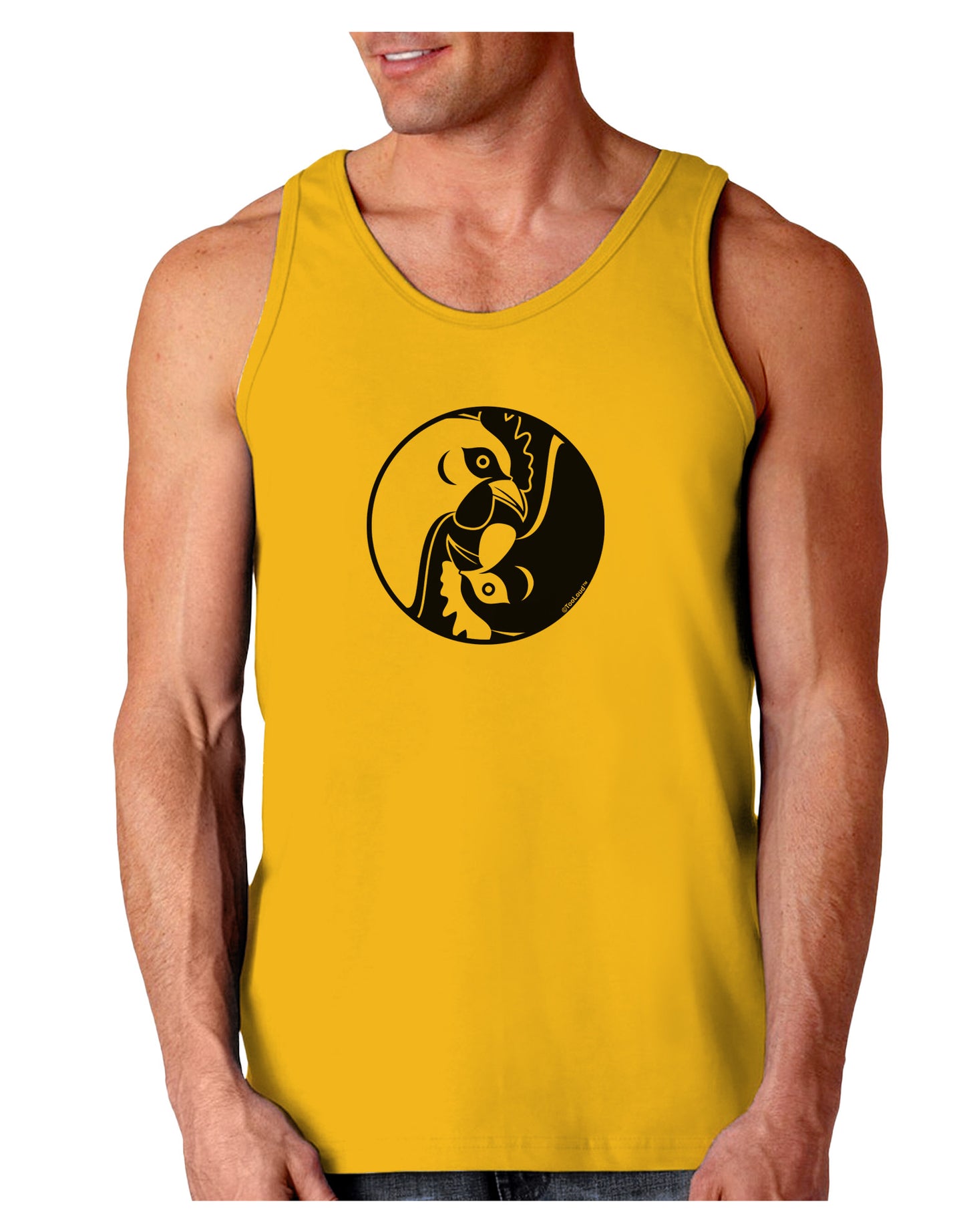 TooLoud Yin Yang Chicken Loose Tank Top-Loose Tank Top-TooLoud-Gold-Small-Davson Sales
