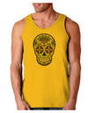 Version 7 Poison Day of the Dead Calavera Loose Tank Top-Loose Tank Top-TooLoud-Gold-Small-Davson Sales