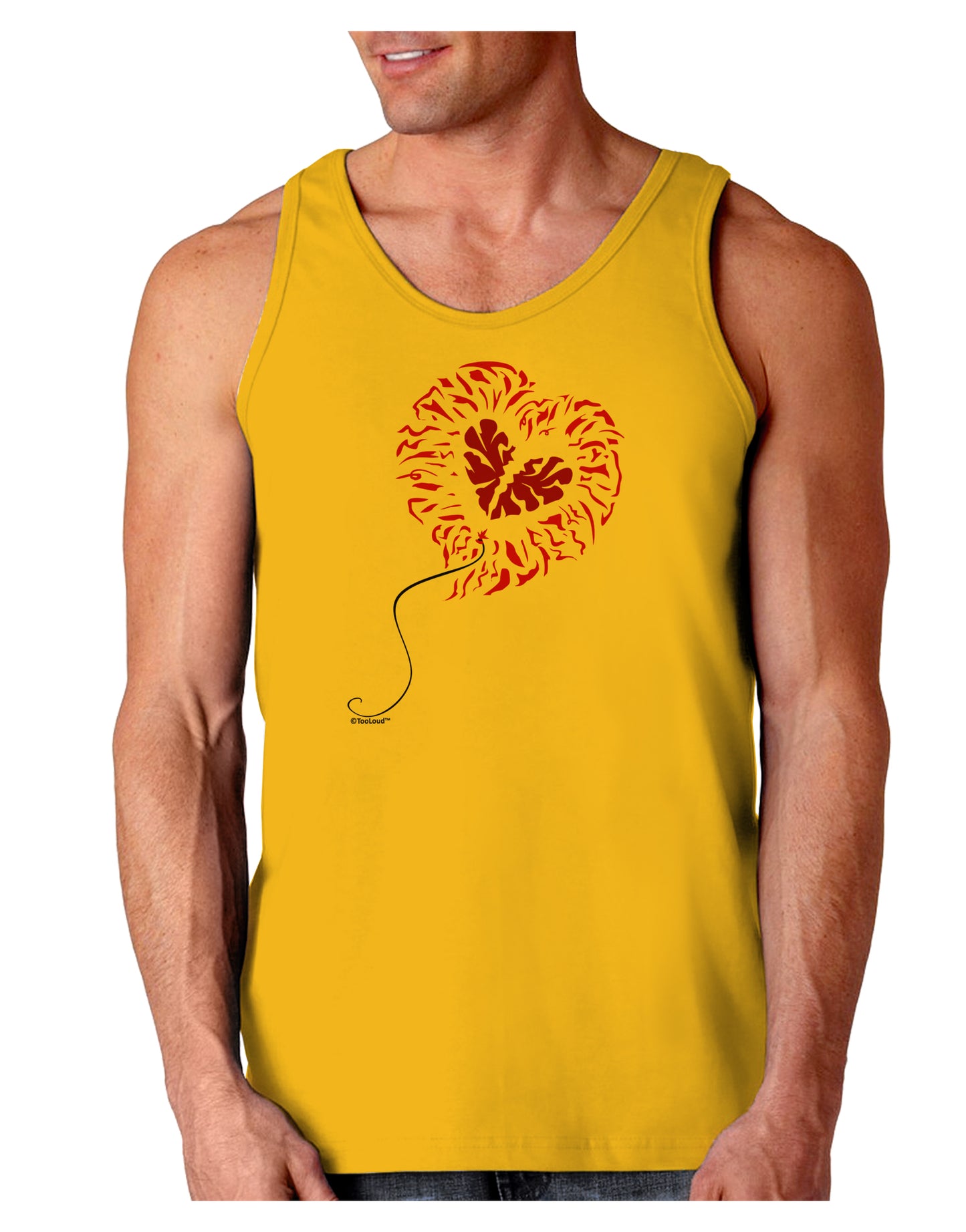 Broken Heart Popped Red Heart Balloon Loose Tank Top-Loose Tank Top-TooLoud-Gold-Small-Davson Sales