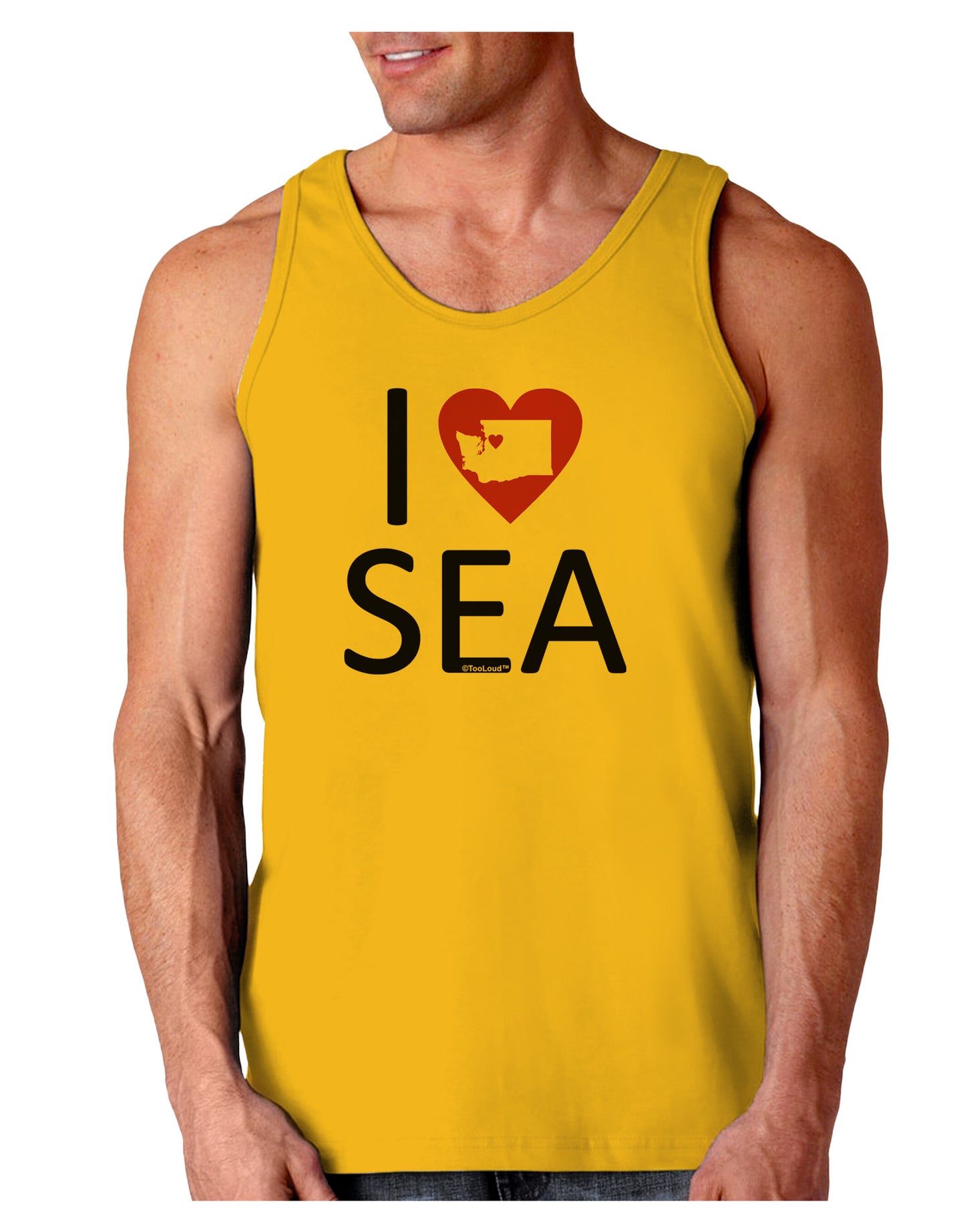I Heart Seattle Loose Tank Top-Loose Tank Top-TooLoud-Gold-Small-Davson Sales