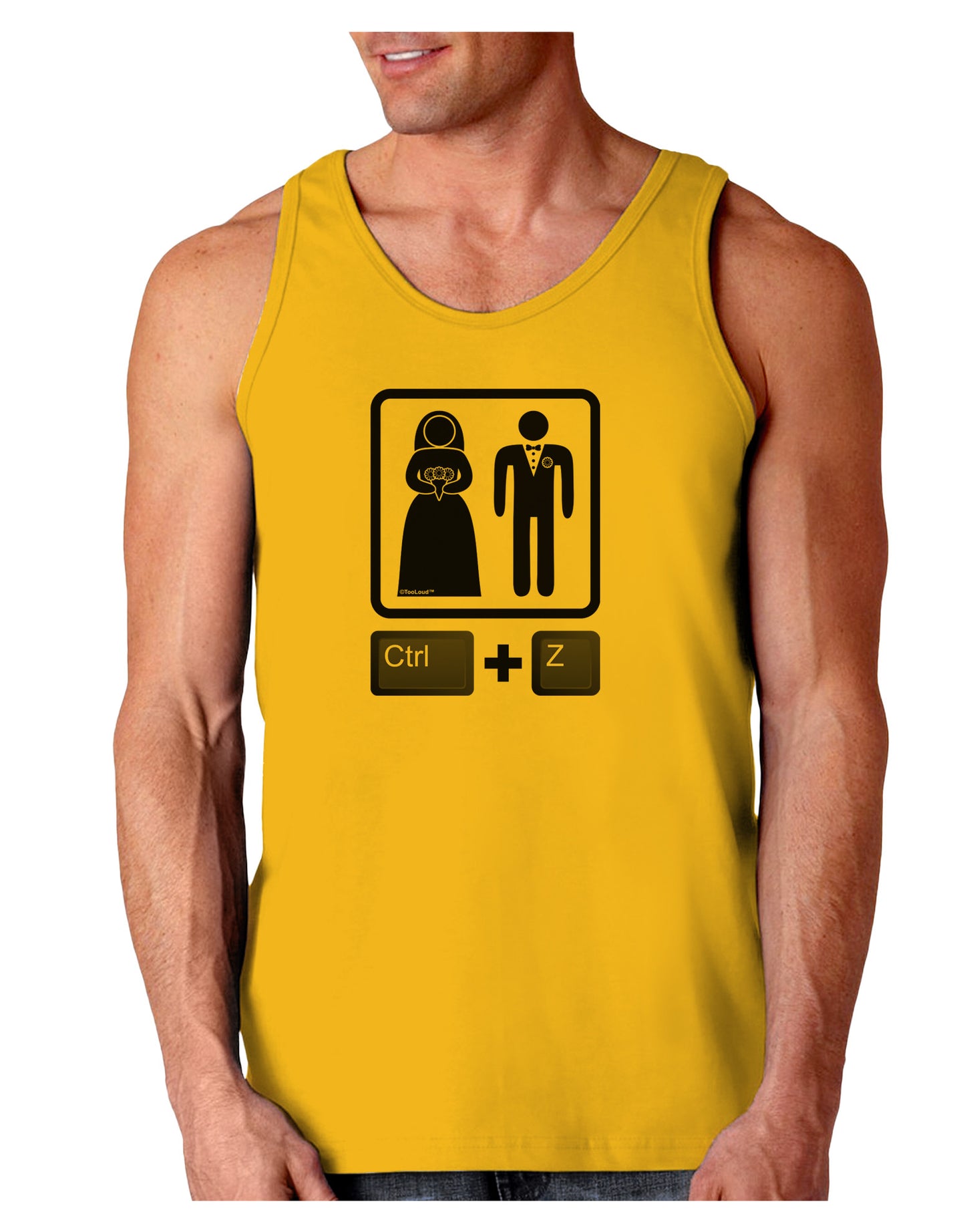 Ctrl Z - Marriage Loose Tank Top-Loose Tank Top-TooLoud-Gold-Small-Davson Sales