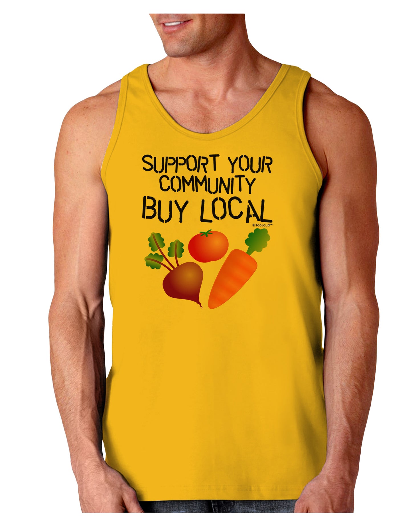 Support Your Community - Buy Local Loose Tank Top-Loose Tank Top-TooLoud-Gold-Small-Davson Sales
