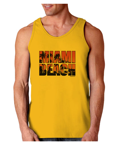 Miami Beach - Sunset Palm Trees Loose Tank Top by TooLoud-Loose Tank Top-TooLoud-Gold-Small-Davson Sales