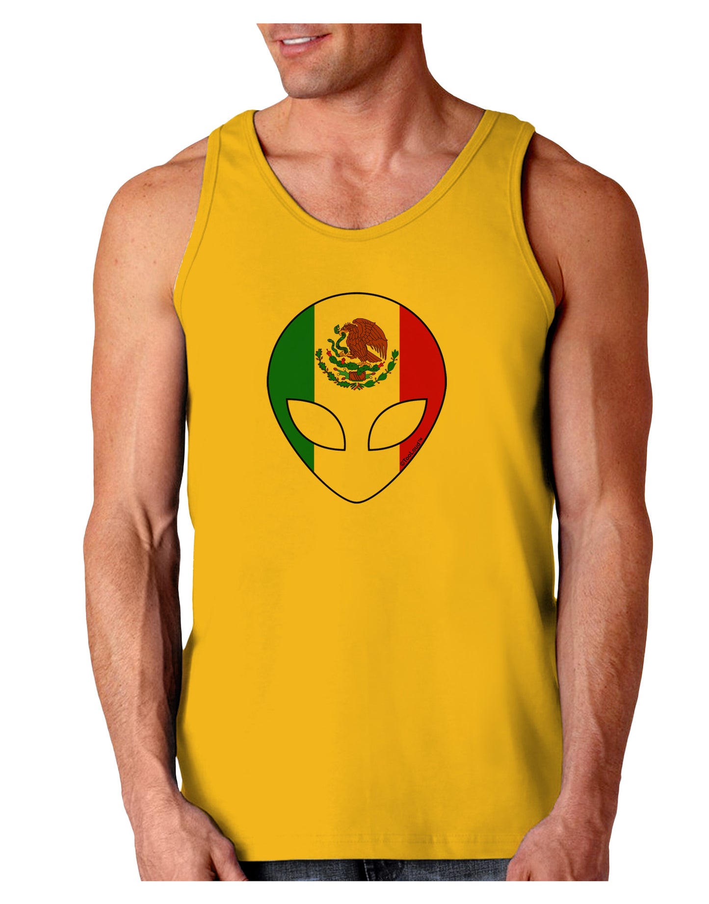Mexican Flag Extraterrestrial Loose Tank Top-Loose Tank Top-TooLoud-Gold-Small-Davson Sales