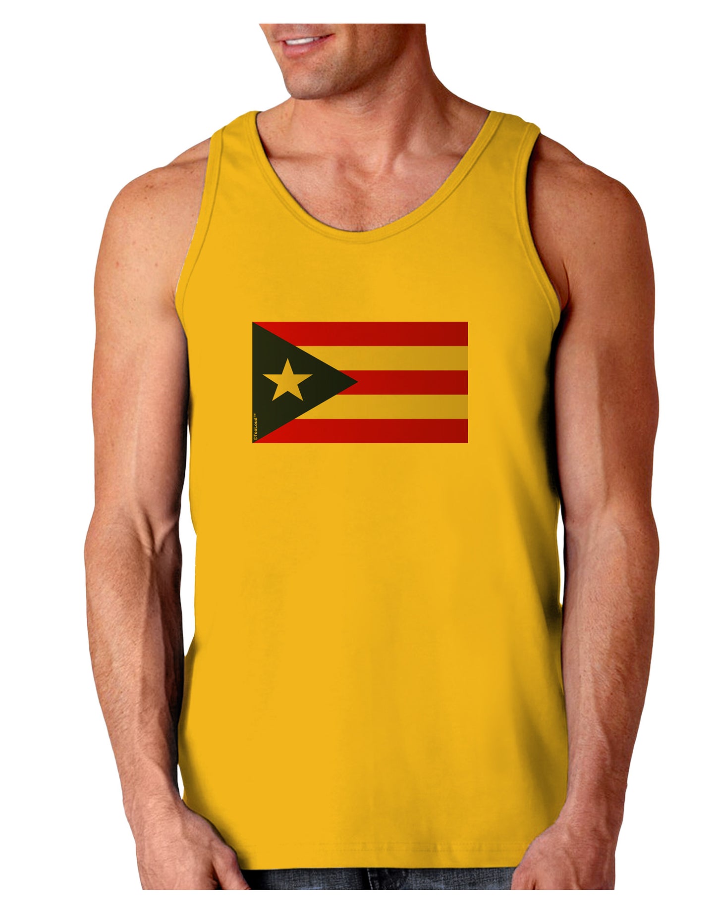 Puerto Rico Flag Loose Tank Top-Loose Tank Top-TooLoud-Gold-Small-Davson Sales