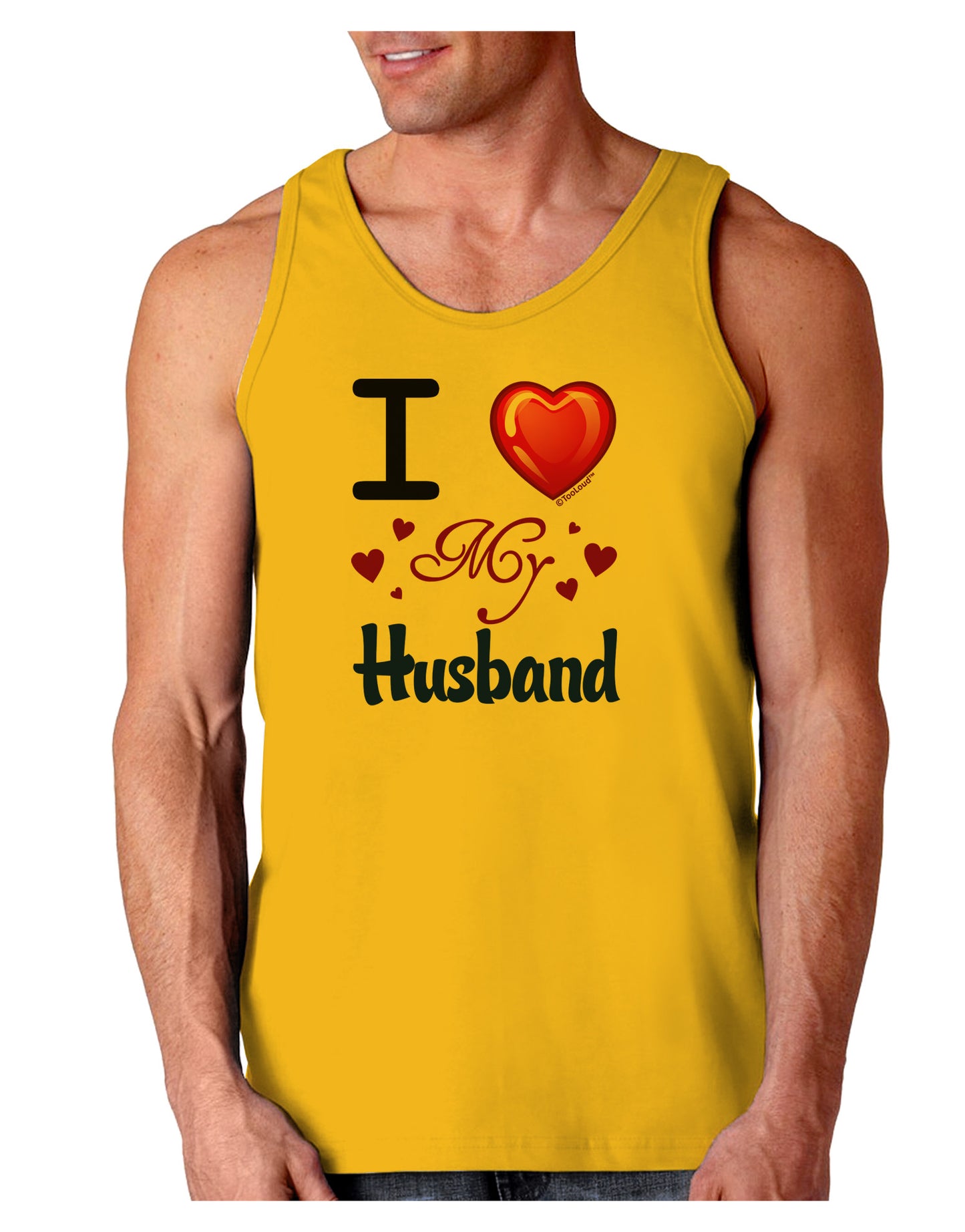 I Love Heart My Husband Loose Tank Top-Loose Tank Top-TooLoud-Gold-Small-Davson Sales