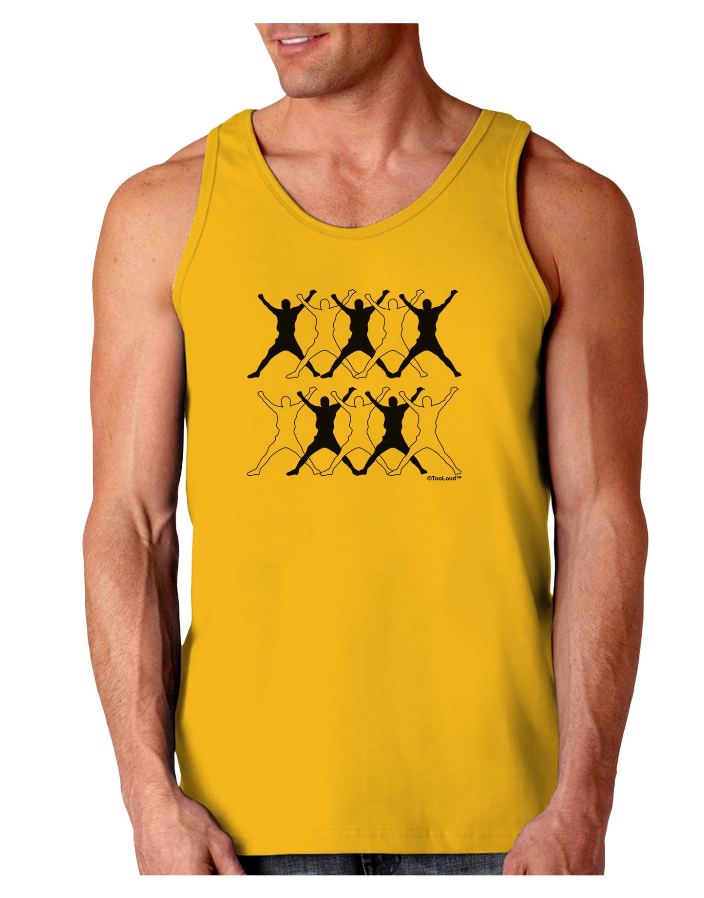 Ten Lords A Leaping Text Loose Tank Top-Loose Tank Top-TooLoud-Gold-Small-Davson Sales