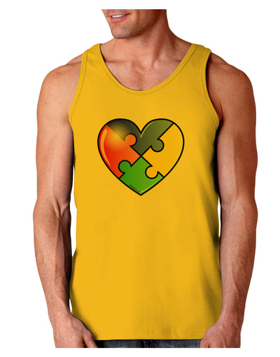 Big Puzzle Heart - Autism Awareness Loose Tank Top by TooLoud-Loose Tank Top-TooLoud-Gold-Small-Davson Sales