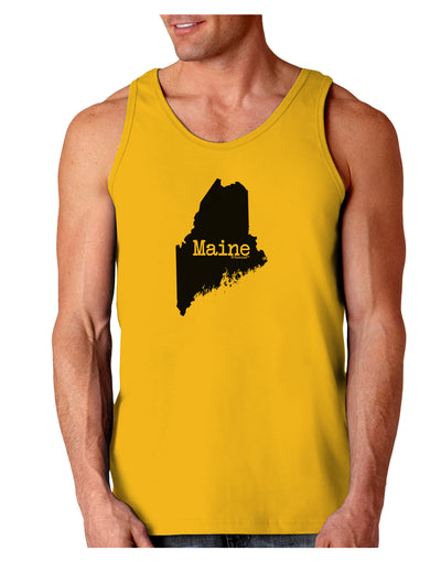 Maine - United States Shape Loose Tank Top by TooLoud-TooLoud-Gold-Small-Davson Sales