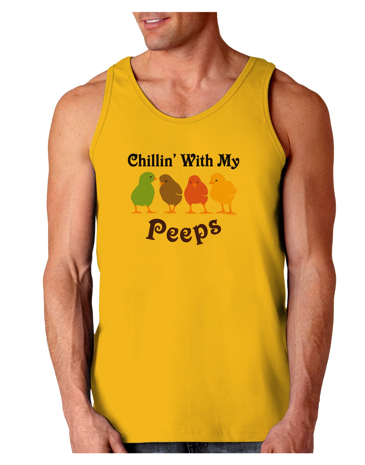 Chillin With My Peeps Loose Tank Top-Loose Tank Top-TooLoud-Gold-Small-Davson Sales