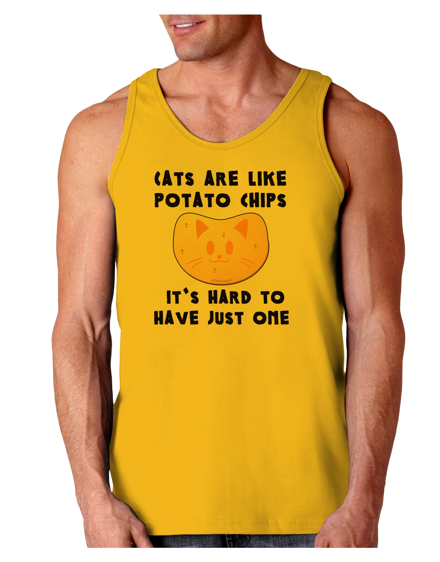 Cats Are Like Potato Chips Loose Tank Top-Loose Tank Top-TooLoud-Gold-Small-Davson Sales
