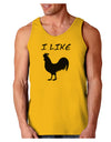 I Like Rooster Silhouette - Funny Loose Tank Top by TooLoud-Loose Tank Top-TooLoud-Gold-Small-Davson Sales