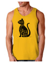 Every Day Is Caturday Cat Silhouette Loose Tank Top by TooLoud-Loose Tank Top-TooLoud-Gold-Small-Davson Sales