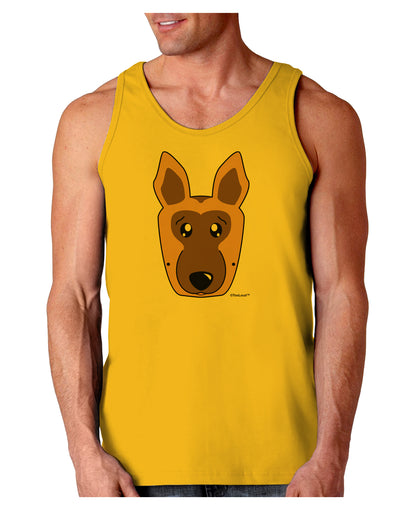 Cute German Shepherd Dog Loose Tank Top by TooLoud-Loose Tank Top-TooLoud-Gold-Small-Davson Sales