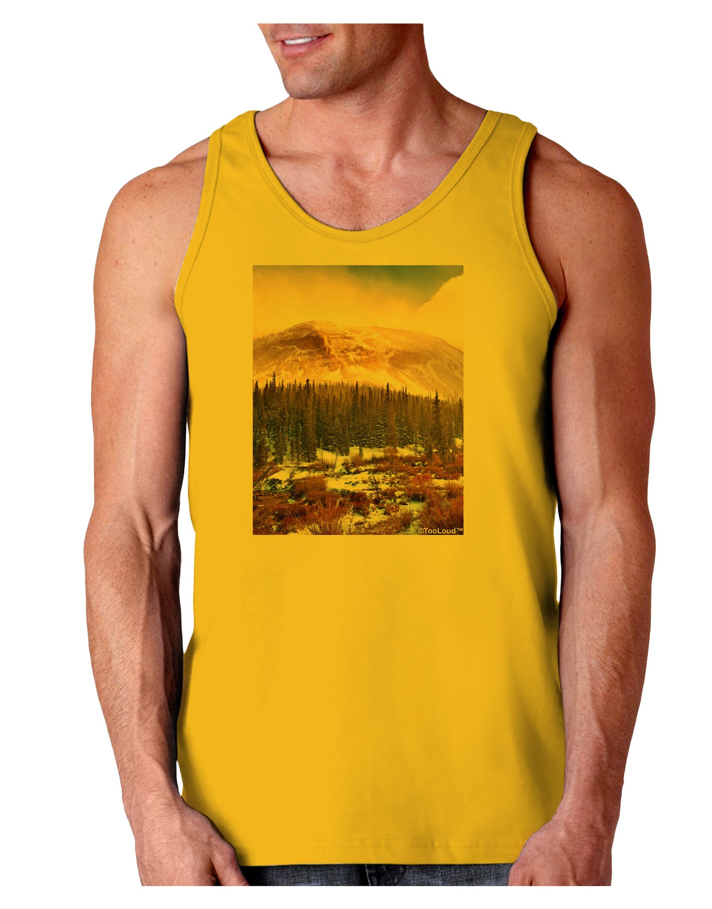 Nature Photography - Mountain Glow Loose Tank Top by-Loose Tank Top-TooLoud-Gold-Small-Davson Sales