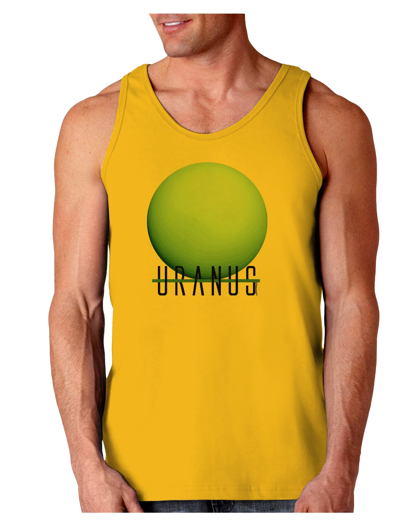 Planet Uranus Text Loose Tank Top-Loose Tank Top-TooLoud-Gold-Small-Davson Sales
