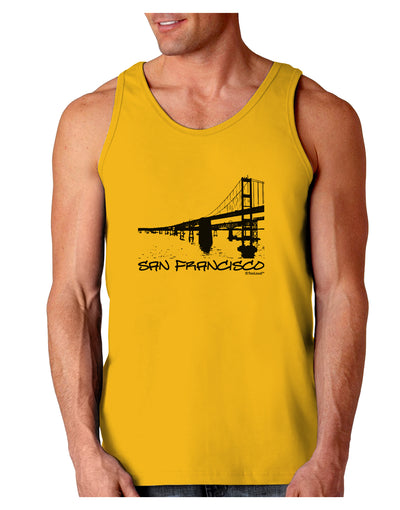 Bay Bridge Cutout Design - San Francisco Loose Tank Top by TooLoud-Loose Tank Top-TooLoud-Gold-Small-Davson Sales