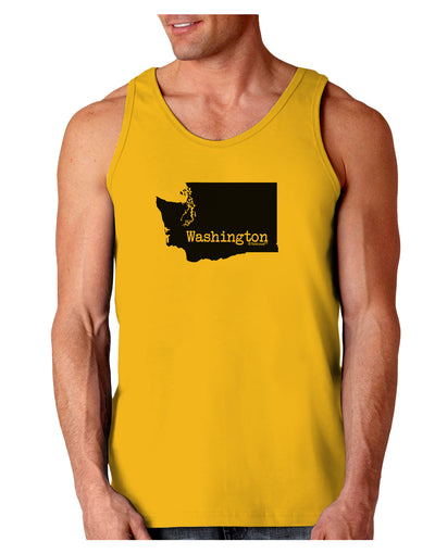 Washington - United States Shape Loose Tank Top-Loose Tank Top-TooLoud-Gold-Small-Davson Sales