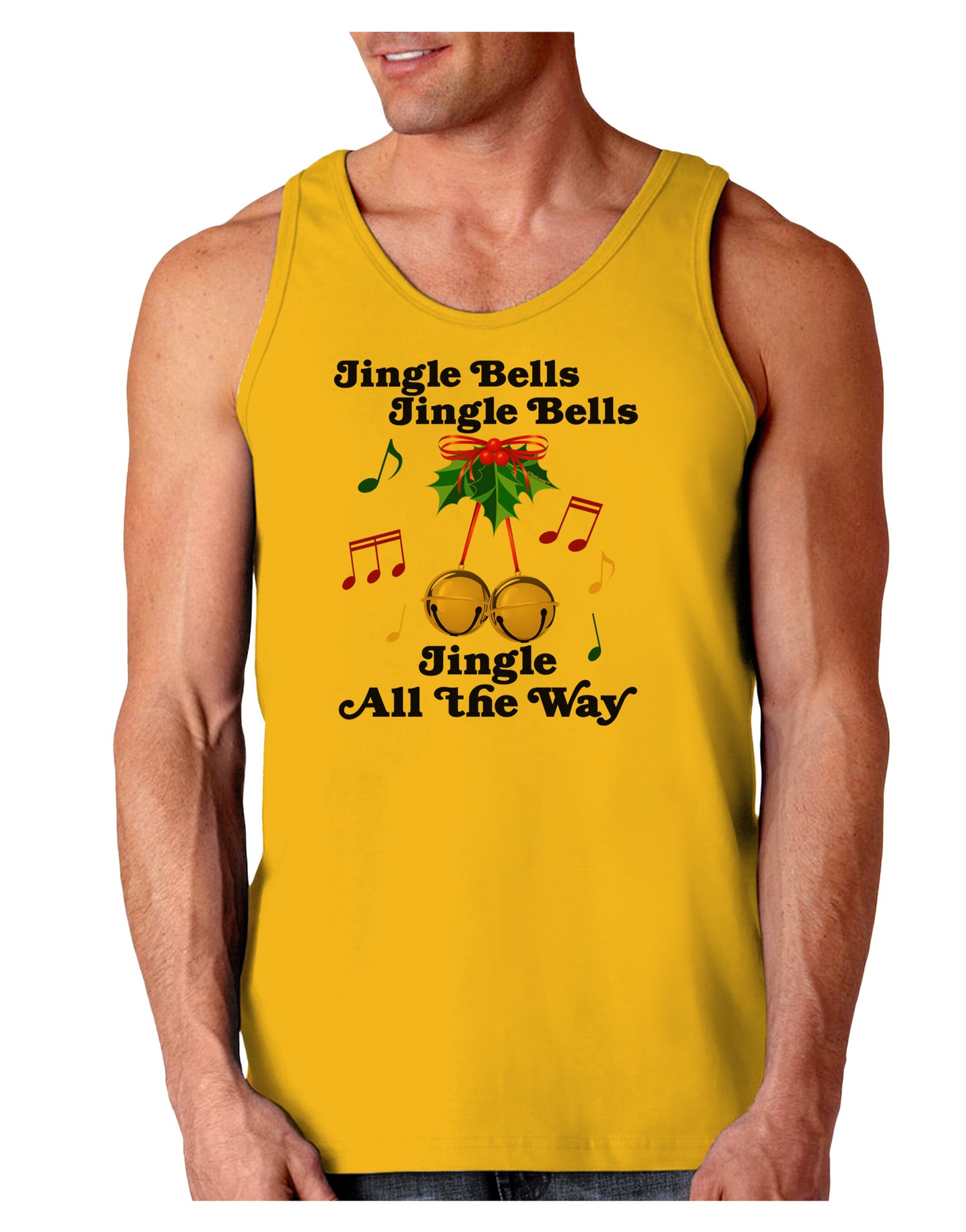 Jingle Bells All the way Loose Tank Top-Loose Tank Top-TooLoud-Gold-Small-Davson Sales