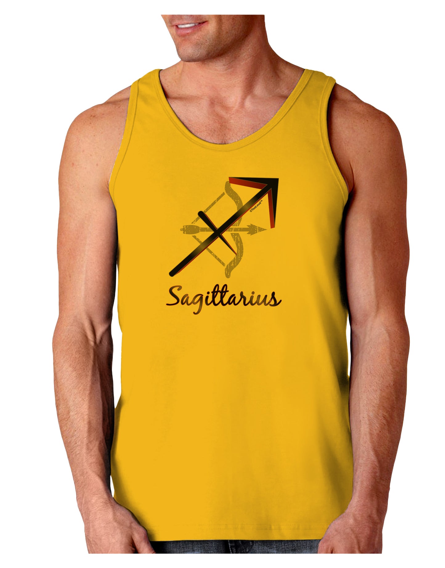 Sagittarius Symbol Loose Tank Top-Loose Tank Top-TooLoud-Gold-Small-Davson Sales