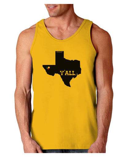 Texas State Y'all Design with Flag Heart Loose Tank Top by TooLoud-Loose Tank Top-TooLoud-Gold-Small-Davson Sales