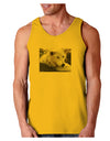 Laying White Wolf Loose Tank Top-Loose Tank Top-TooLoud-Gold-Small-Davson Sales