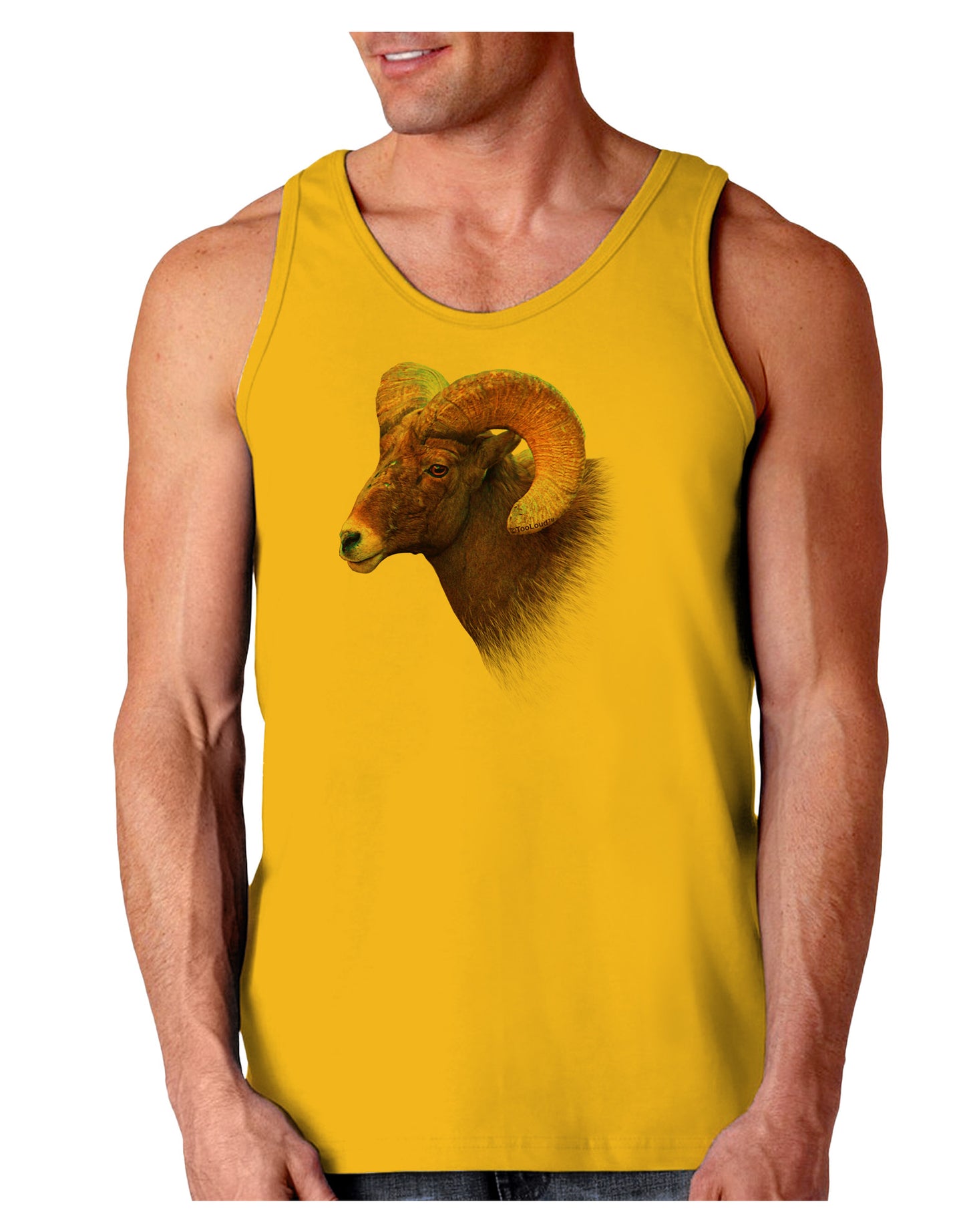 Majestic Bighorn Ram Loose Tank Top-Loose Tank Top-TooLoud-Gold-Small-Davson Sales